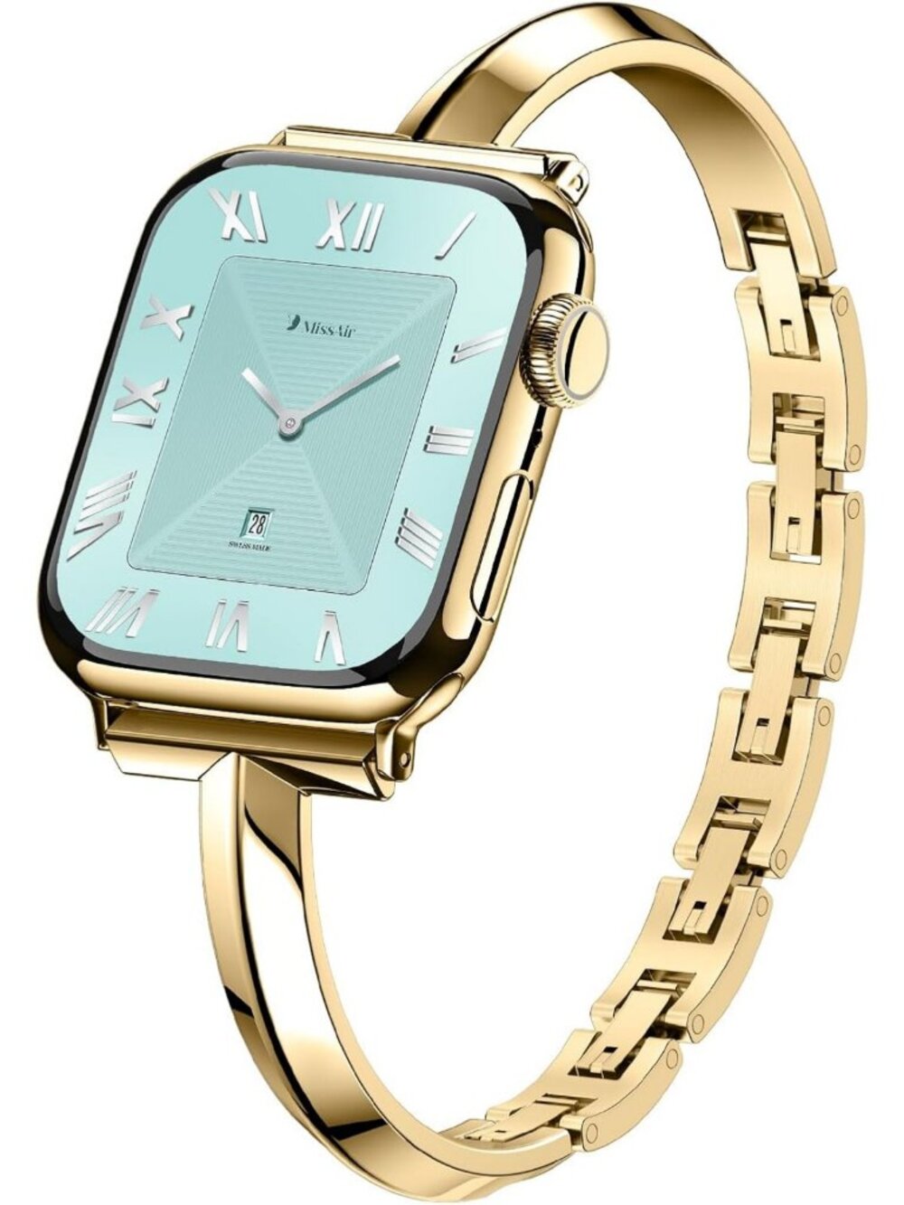 Slim Stainless Steel Band for Apple Watch 38mm-49mm, Elegant Dressy Bracelet for